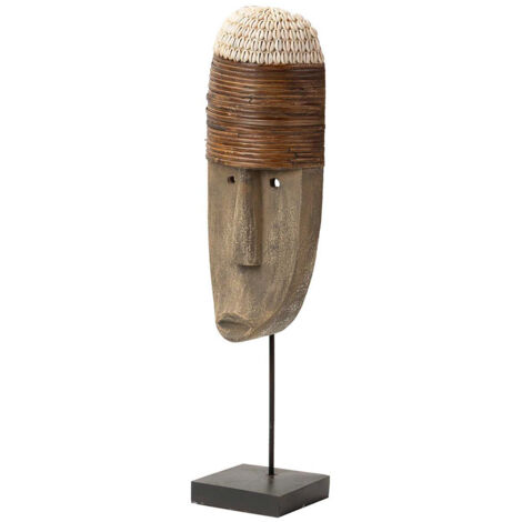 Mascara Decorativa Madera Conchas 16X12X50 Cm