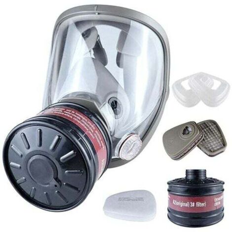 Máscara respiratoria totalmente reutilizable ZVD con filtro de carbón activado para pintura: protege contra gases, pintura, polvo, productos químicos y más.