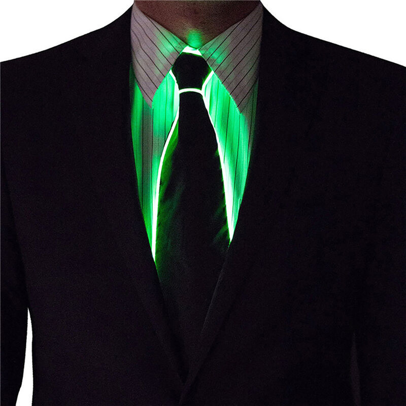 

Asupermall - Mascaras de vestuario Cosplay lazo de alambre intermitente LED que brilla corbata del lazo de DJ Bar Dance Party Carnival refrescan