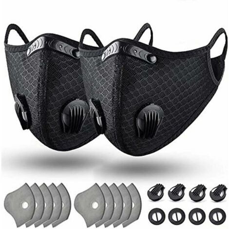 Mascarilla antipolvo lavable y reutilizable con 10 filtros para correr, andar en bicicleta y actividades al aire libre.