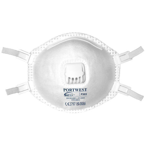 Mascarilla Dolomite con válvula FFP3, junta interior de espuma P303 (pack de 10)