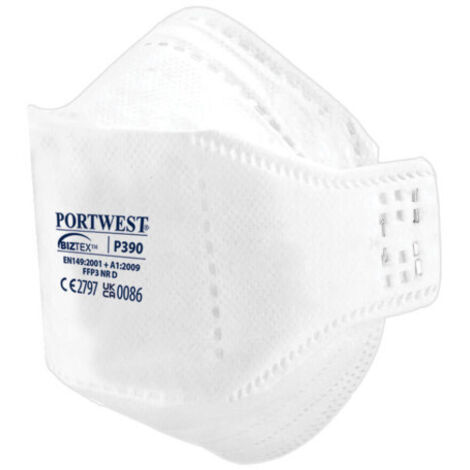 Mascarilla EAGLE Dolomite plegable, FFP3 Blanco
