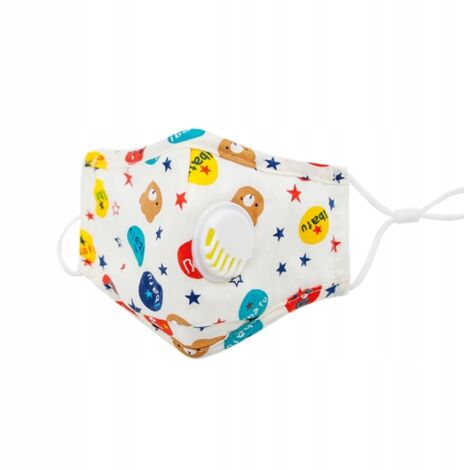Mascarilla infantil de oso + 3 filtros de carbón PM2.5