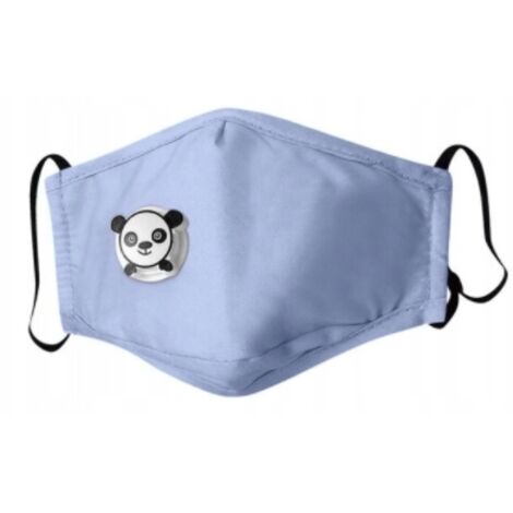 MASCARILLA PANDA AZUL PARA NIÑOS + 3 FILTROS PM 2.5