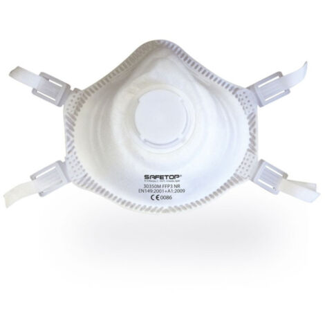Mascarilla preformada FFP3 NR para partículas muy finas y tóxicas SAFETOP