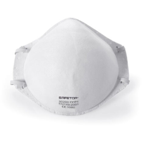 Mascarilla preformada SAFETOP de polipropileno FFP1 NR (20 uds)