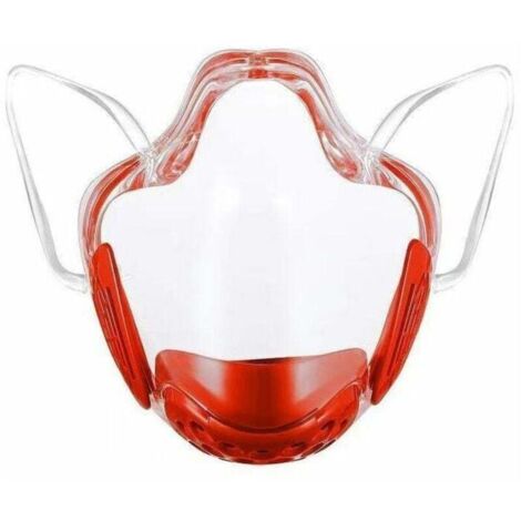 Mascarillas, Mascarillas Protectoras, Mascarilla Transparente, Mascarilla Antipolvo, Tratamiento Facial Transparente Visible – Rojo
