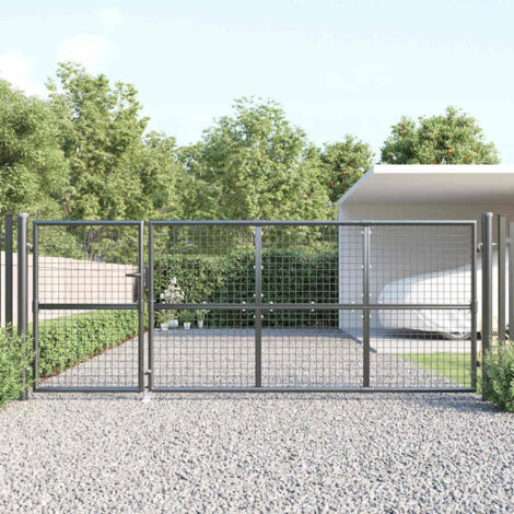 Maschen-Gartentor Anthrazit 350x125 cm Verzinkter Stahl