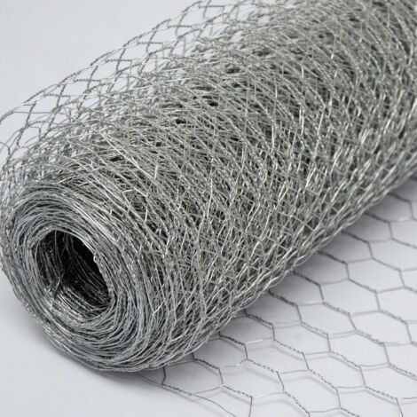 Maschendraht Kaninchendraht Drahtgitter Sechseckgeflecht  25m Drahtrolle  50cm(H)  Maschenweite 25x25mm  0.6mm verzinkt