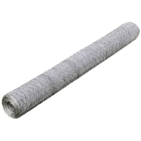 Maschendraht Verzinkter Stahl 25×0,5 m Silbern vidaXL