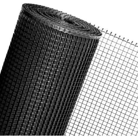 HAGA MASCHENGEWEBE in 0,6m Br. (Meterware) schwarz Kunststoffzaun Geflügelzaun