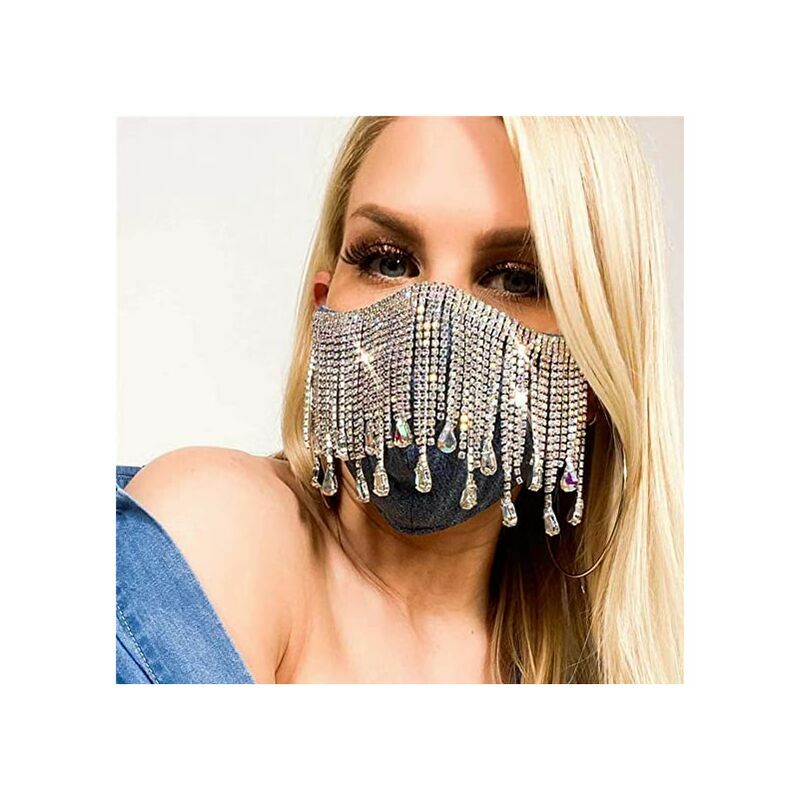 Benobby Kids - Maschera a maglie di strass lucidi