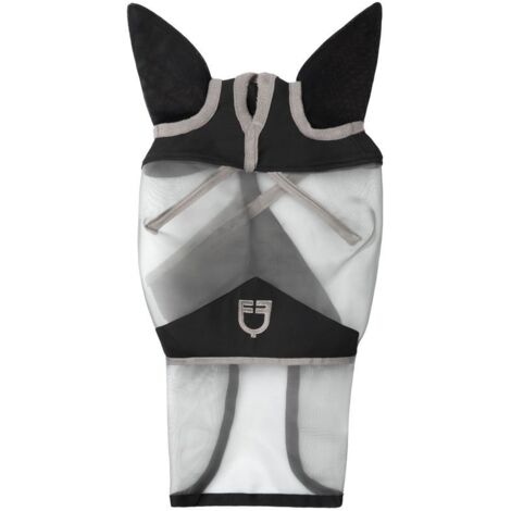 Maschera anti-mosche completa con logo: L, Grigio