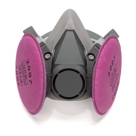 Maschera antigas riutilizzabile 6200 con filtri P2097 (10 unità) – Protezione efficace contro polveri sottili, fumi e aerosol – Conforme agli standard CE EN 140 e EN 143-lsw