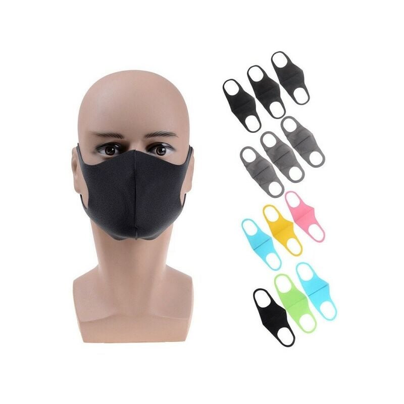 Image of Trade Shop - Maschera Antipolvere Respiratore Batteri Polvere 3 Mascherine Per Adulti