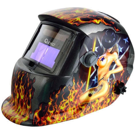 GEKO MASCHERA AUTOMATICA LCD AUTOSCURANTE SALDATURA CASCO SALDARE G01877