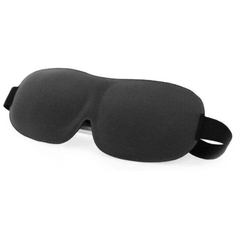 Maschera da notte da 2 pezzi, maschera per dormire per uomo e donna, maschera da viaggio anti-luce 3D (nera)