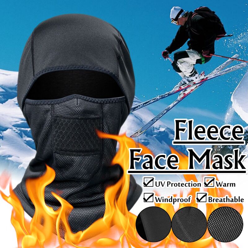 Image of Maschera da sci per il viso completo Inverno in pile caldo Baclava antivento Per motocicletta