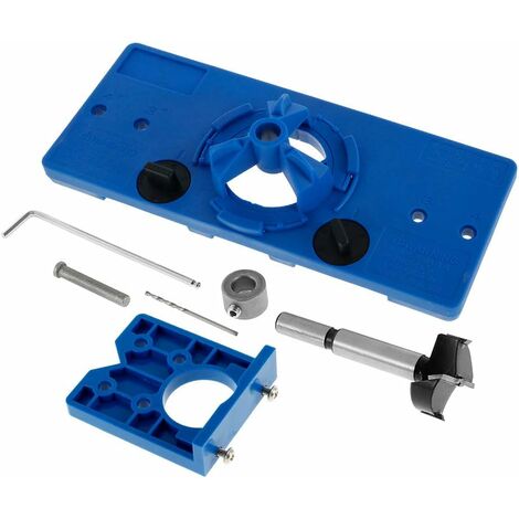 Maschera di foratura per cerniera invisibile da 35 mm e dispositivo per cerniera di foratura da 35 mm con tappo di supporto per punta da trapano da 35 mm