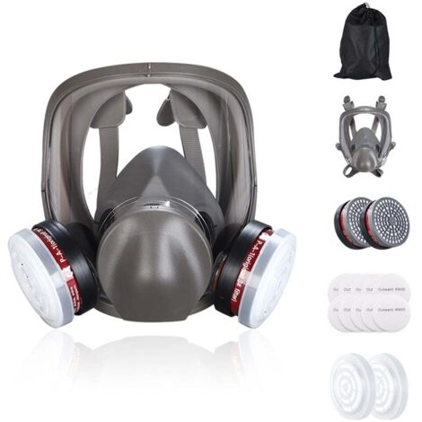 Maschera facciale riutilizzabile 6800 per lavori di verniciatura, lucidatura e saldatura, maschera antipolvere, 2 tipi di attacco, con filtro per vapori organici 6800A