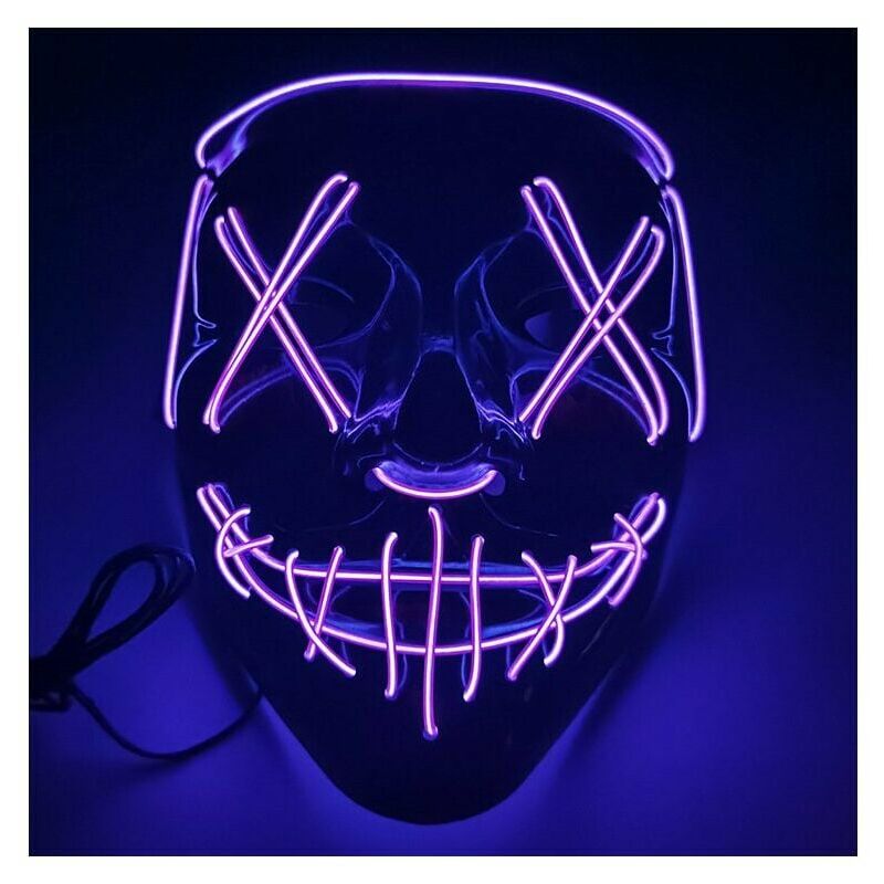 Maschera luminosa a led 1PC, maschera di Halloween...