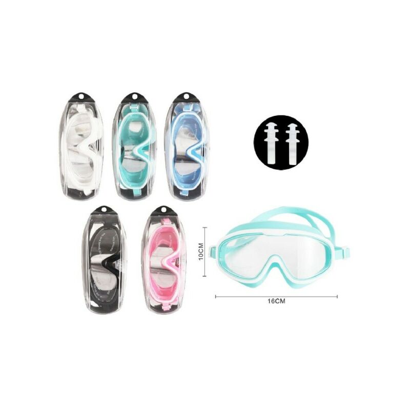 Trade Shop Traesio - Mascara Gafas Gorras Natacion Mar Playa Verano 16X10Cm Varios Colores 605423