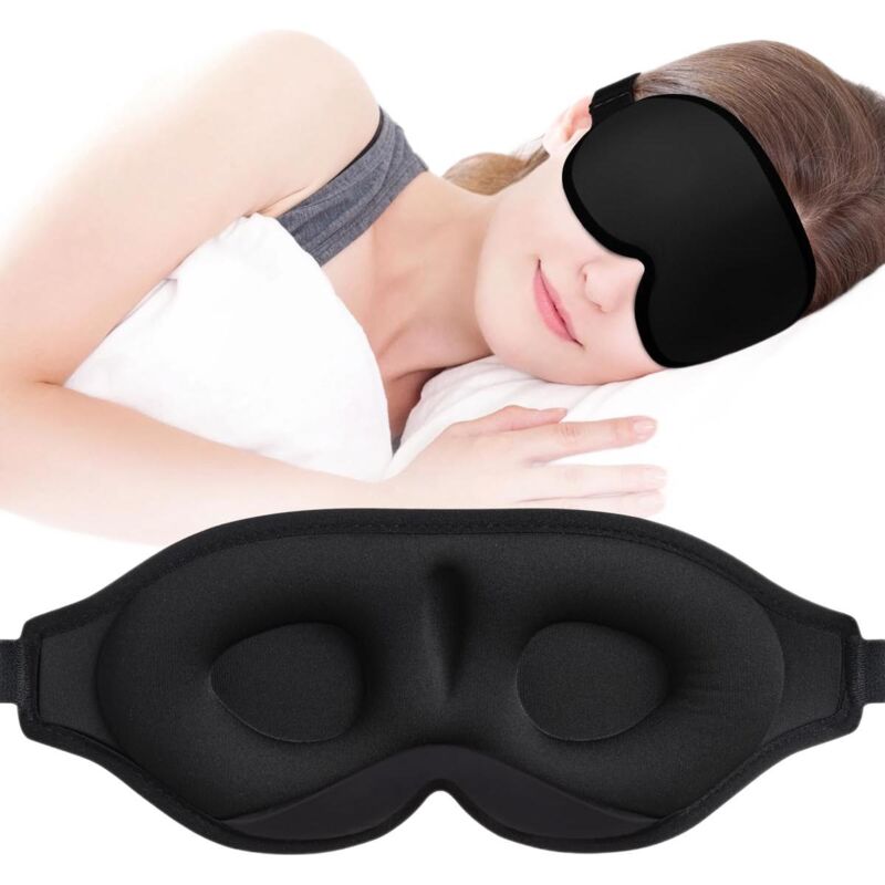 Image of Maschera per dormire innovativa, benda per gli occhi, copertura per gli occhi per dormire, maschera per dormire, viaggio aereo meditazione pisolini,
