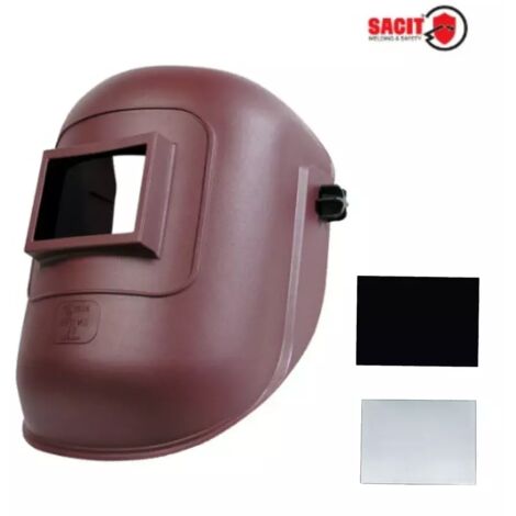 MASCHERA SALDARE A CASCO S800 CON VETRO NERO E TRASPARENTE