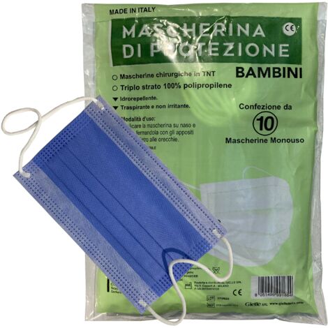 MASCHERINA CHIRURGICA BAMBINO PZ 10  CF 1,0