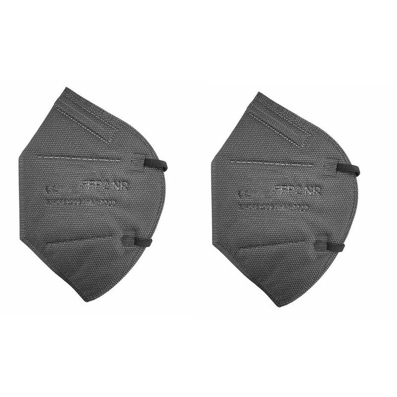 Image of Genérica - mascherina FFP2 nera 2 pezzi di protezione con elastico confezione doppia