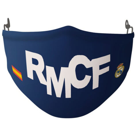 Mascherina Igienica in Stoffa Riutilizzabile Real Madrid C.F. SF-822024-897 Azzurro Bianco
