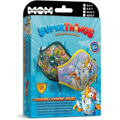 Mascherina Igienica in Stoffa Riutilizzabile Super Zings Premium 10-12 Anni