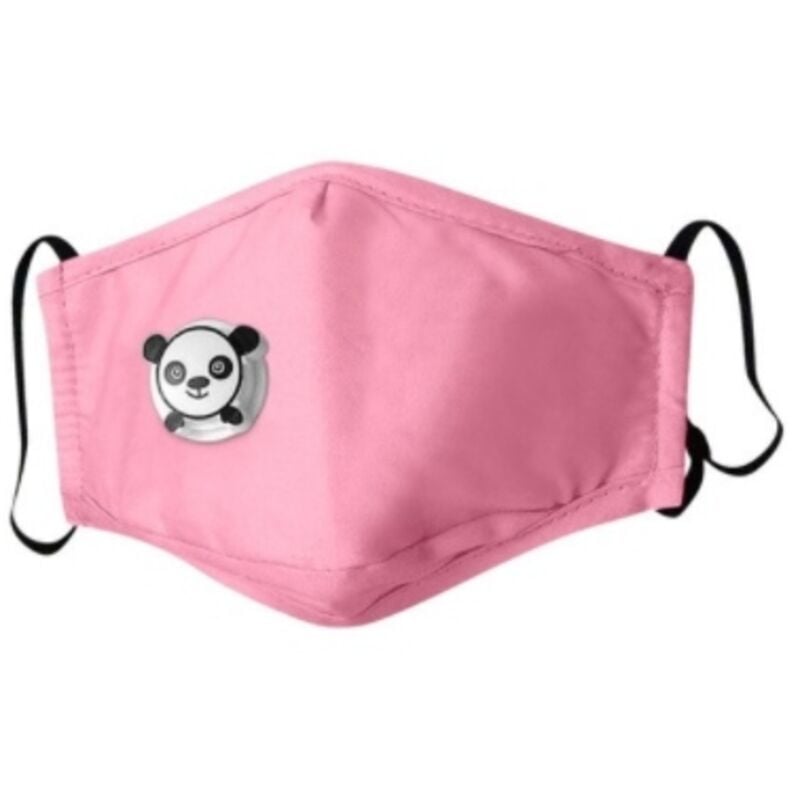 Image of Mascherina Rosa Panda Per Bambini + 3 Filtri Pm 2.5