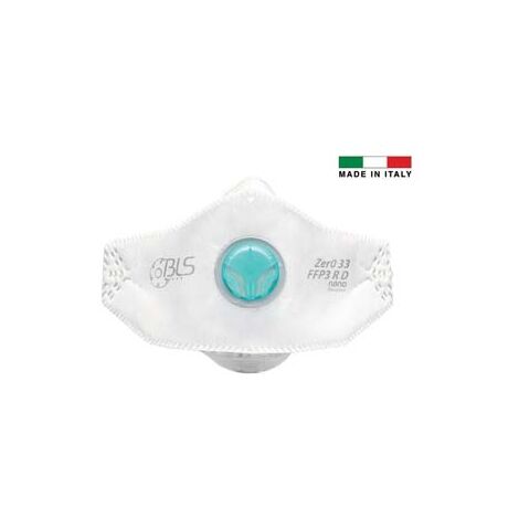 MASCHERINE C/VALVOLA FFP3 SERIE BLS ZERO FLAT IMBUSTATA SINGOLARMENTE- - 033 - taglia m/l - 8 pezzi BLS