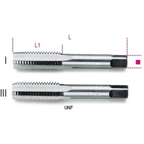 Maschi a mano acciaio cromo 2 passaggi passo unf beta 433asf - 3/4x16