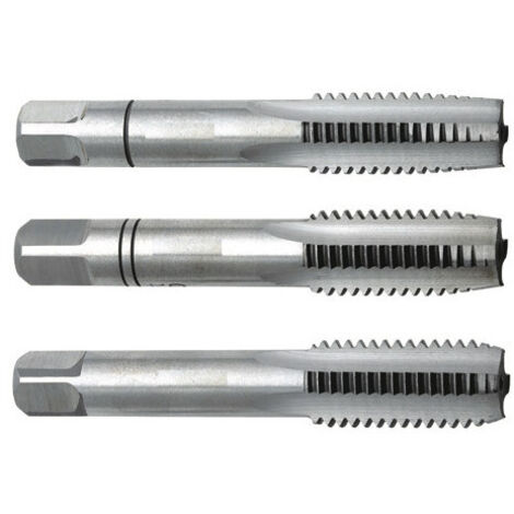 Maschi a mano MA 10 – Set 3 pezzi per filettature passo 1,5 mm – Brixo