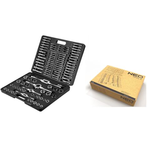 MASCHI E FILIERE 110pz - passo metrico da M2 a M18 - NEO TOOLS 11-915 - PROFESSIONALE