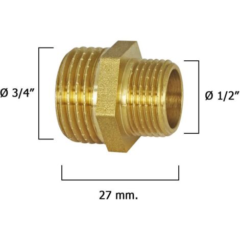 Maschi riduttori lucidi da 3/4" a 1/2"