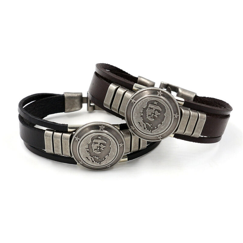 Maschio nuovi braccialetti punk ritratto rivetto