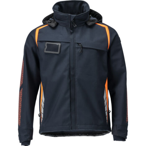 Mascot ACCELERATE SAFE Softshell Jacke mit Kapuze 23002-246 Marine L 360 g/m²