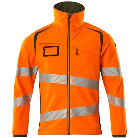 Mascot ACCELERATE SAFE Softshelljacke 19002-143-1433 Gr. XL hi-vis orange/moosgrün