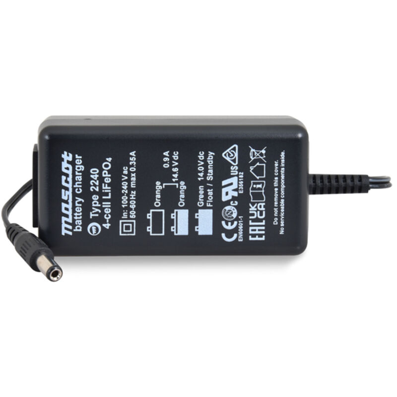 Chargeur Lithium Fer Phosphate 2240 4S 14.6V/0.9A 110-230V - Sortie 5.5 x 2.1 mm - Mascot