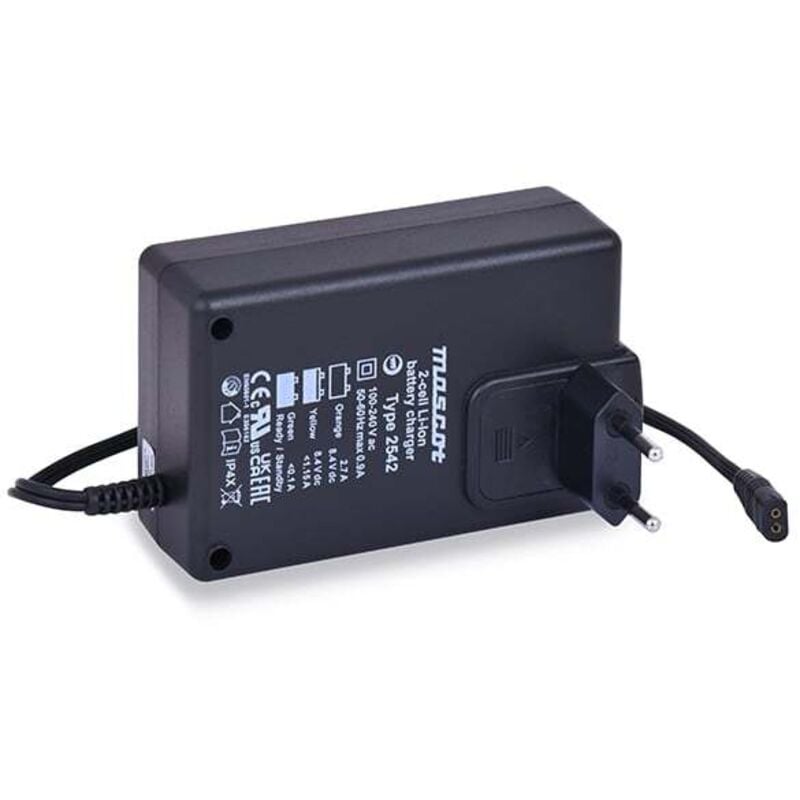 Chargeur lithium-ion 2542LI 2S 8.4V/2.7A - Sortie 5.5x2.1mm - Adaptateur Type eu - Mascot