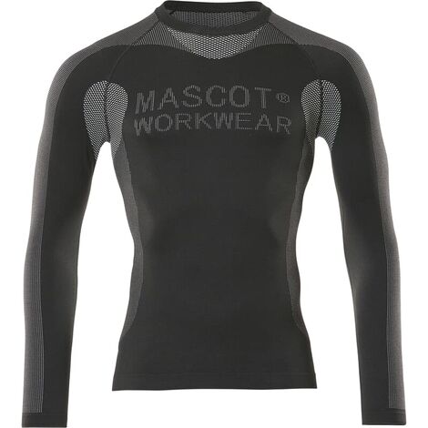 MASCOT CROSSOVER Funktionsunterhemd LAHTI 50563 Funktionswäsche schnelltrocknend, Farbe: Schwarz - 09, Größe: S-M