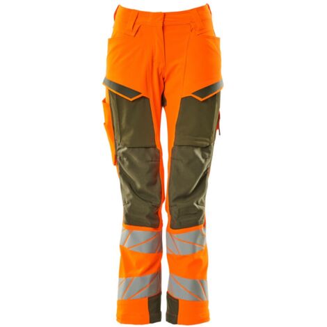 Mascot Damen-Hose mit Knietaschen 19078-511-1433 Gr. 34 hi-vis orange/moosgrün