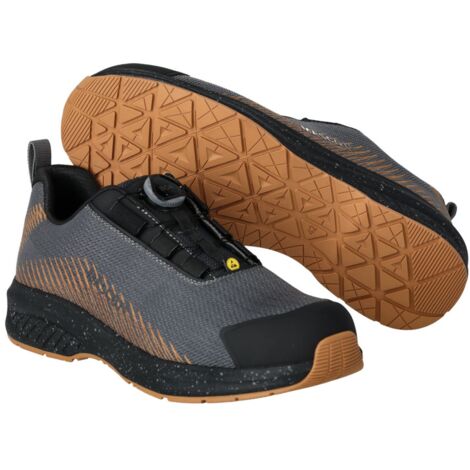 Mascot ESD-Sicherheitshalbschuh FOOTWEAR CUSTOMIZED F1601-909 S1PS Gr. 39 stone grey/nut brown