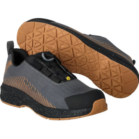 Mascot ESD-Sicherheitshalbschuh FOOTWEAR CUSTOMIZED F1601-909 S1PS Gr. 41 stone grey/nut brown