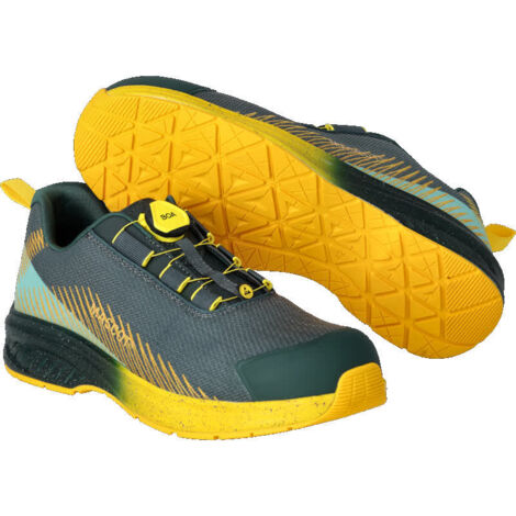 Mascot ESD-Sicherheitshalbschuh FOOTWEAR CUSTOMIZED F1601-909 S1PS Gr. 46 forest green/sunflower yellow