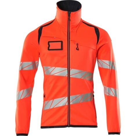 Mascot Fleecepullover mit Reißverschluss 19103 Gr. M hi-vis rot/schwarzblau