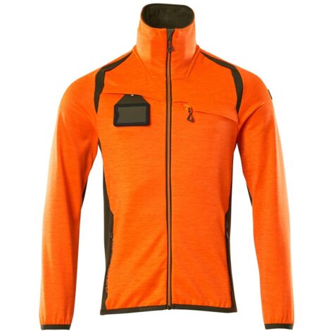 Mascot Fleecepullover mit Reißverschluss 19403 Gr. XL hi-vis orange/moosgrün